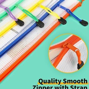 Mesh Zipper Pouch bags, 4 pc., multi-color, multi-purpose, 16-1/2” L x 1…